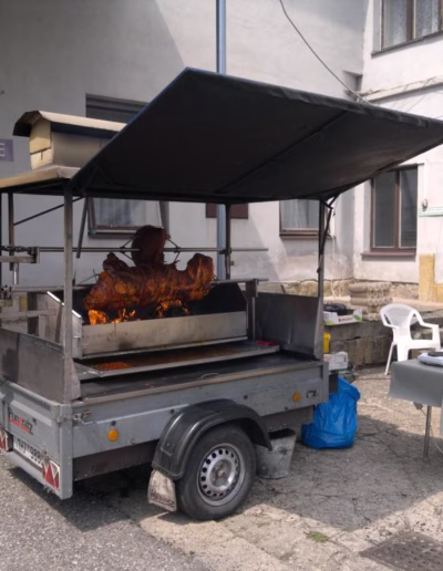 Catering - prase na rožni