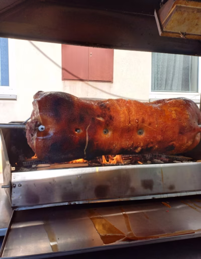 Catering - prase na rožni