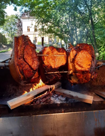 Catering - prase na rožni