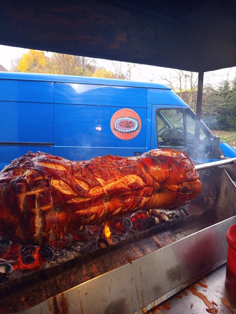 Catering - prase na rožni